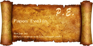 Papos Evelin névjegykártya