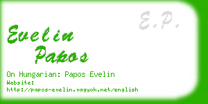 evelin papos business card